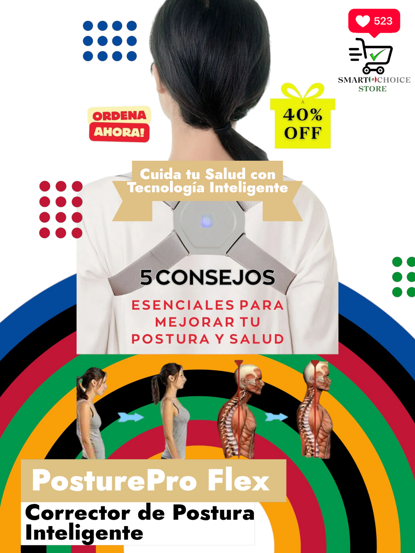 PosturePro Flex - Corrector de Postura Inteligente